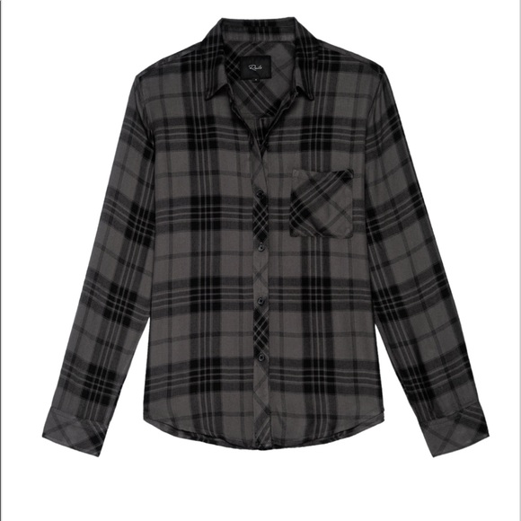 Rails Hunter button down shirt, charcoal jet - Picture 5 of 13